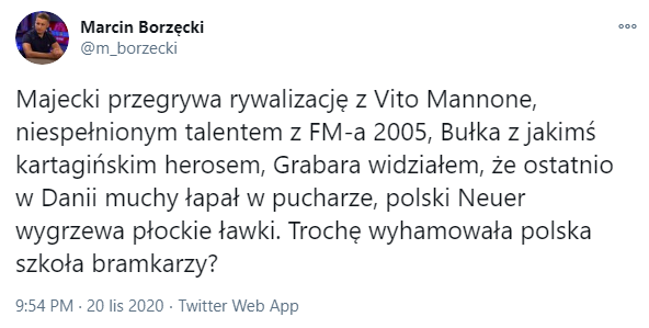 Aktualna sytuacja młodych, zdolnych polskich bramkarzy